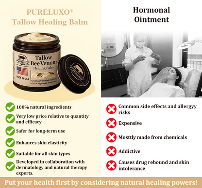 【70% OFF Ends Today】Pureluxo® 🐄Tallow Bee Venom Healing Balm（Targets Bumps, Wrinkles & Stressed Skin — Without Steroids）