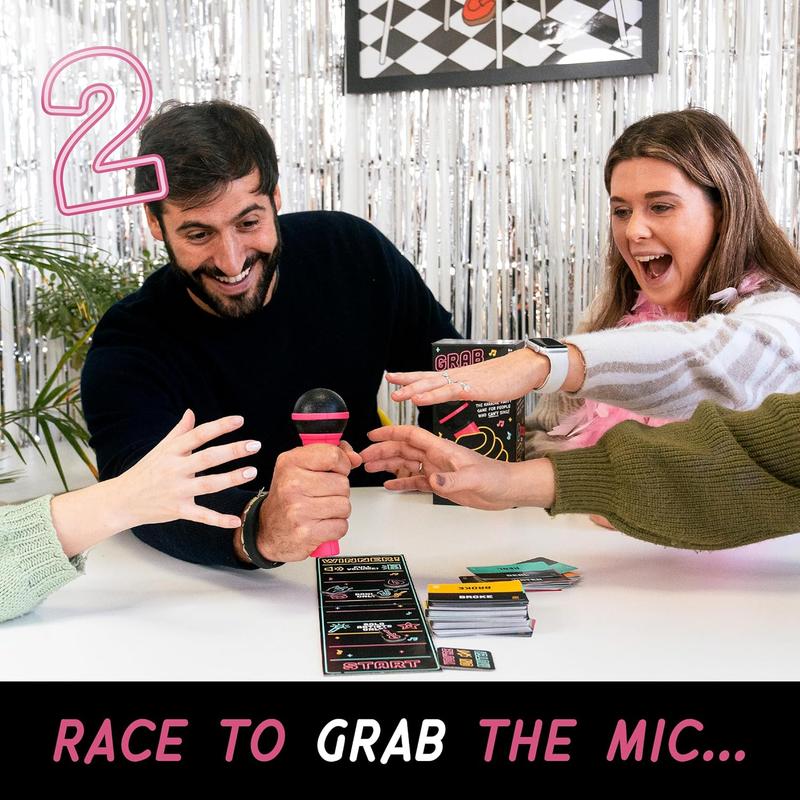 🎤【Family Karaoke Night】Grab The Mic Official Karaoke Board Game by Lucky Egg! Perfect for ages 8+, 2-10 players - where singing stars and tone-deaf champions unite for unforgettable fun! 🎉