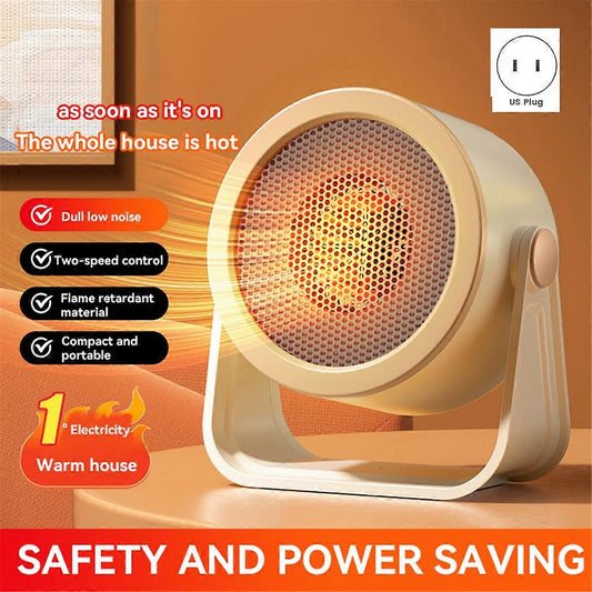 Small Portable Space Heater - Quick Heating, Quiet & Energy Efficient, Essential for Winter
