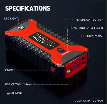 🎁Last Day Promotion 49% OFF🔥Jump Starter 3000A Peak Jump Starter Battery Pack