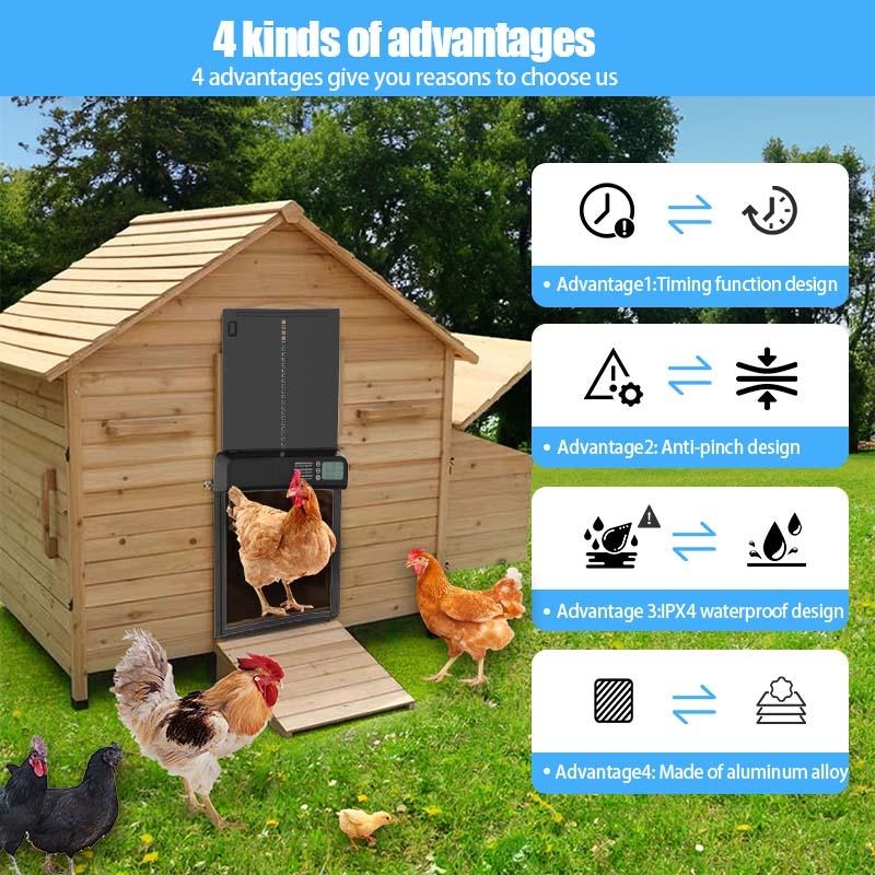 NATRAVOR Automatic Chicken Coop Door – Your 24/7 Feathered Friend Guardian