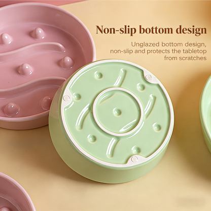 🐾Vet-Recommended Slow Feeder – Ceramic Pet Bowl with Digestive Health Design & Scratch-Proof Base💝