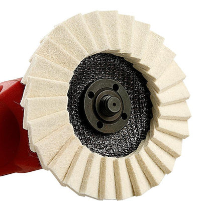 3PCS 5-Inch Wool Flap Polishing Wheels for Angle Grinders