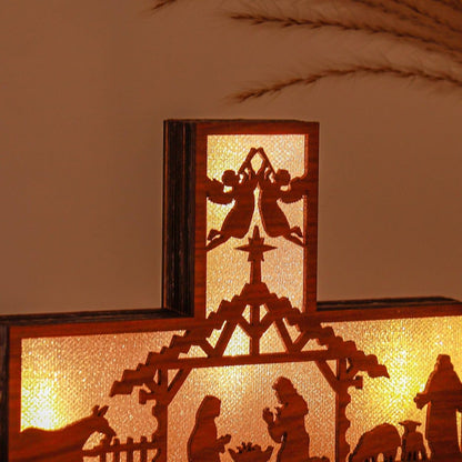 🎄✨【3D Wooden Nativity Book Nook - Illuminating Christmas Magic】✨🎄
