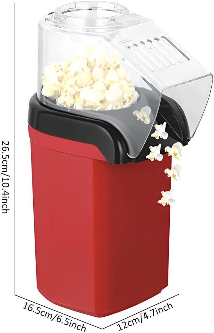 Home Theater Popcorn Machine – Hot Air Popper with Measuring Cup