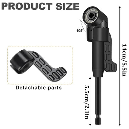 🔥LAST DAY 49% OFF - 🛠️6Pcs Right Angle Drill Attachment Set with 105° Angle Drill Adapter and Impact Grade Socket Adapter