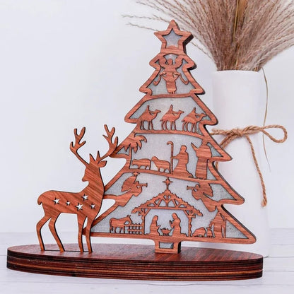🎄✨【3D Wooden Nativity Book Nook - Illuminating Christmas Magic】✨🎄