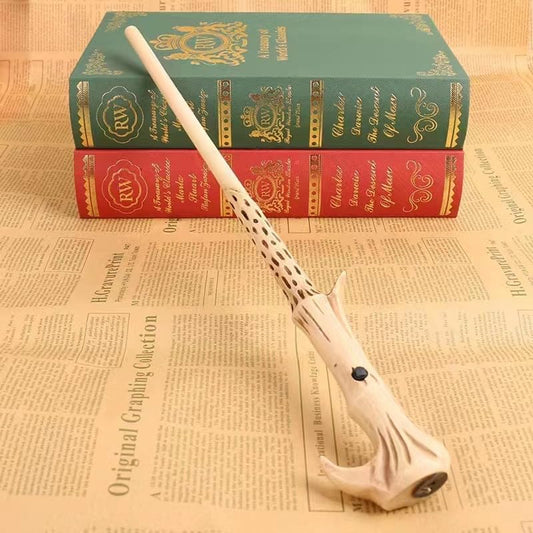 Wizarding Fireball Wand - Realistic Flame Effects, 15.7" Harry Potter Style Magic Wand with Charging Case, Spell Map & Gift Packaging - for Cosplay, Halloween, Collectors