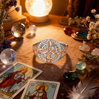 🔥⏰Last Batch Selling Fast!🔮💍Handmade S925 Witch's Return-Knot Protection Ring💞Protect Your Loved Ones