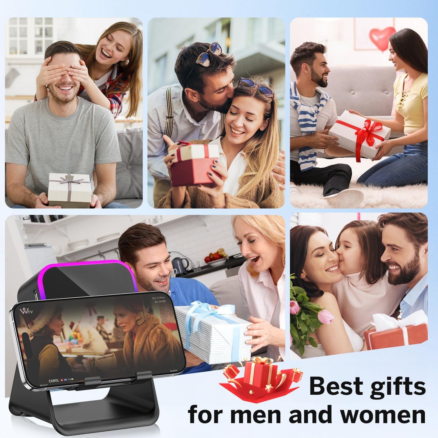 🔥 Limited Time Offer! 🔥 Wireless Induction Speaker 5-in-1 w/ Phone Stand & RGB Lights | Perfect Gift Idea 🎁 | FREE Shipping!