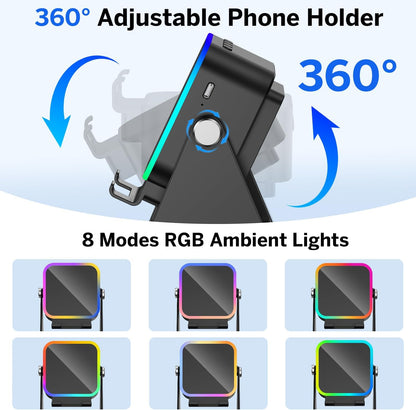 🔥 Limited Time Offer! 🔥 Wireless Induction Speaker 5-in-1 w/ Phone Stand & RGB Lights | Perfect Gift Idea 🎁 | FREE Shipping!