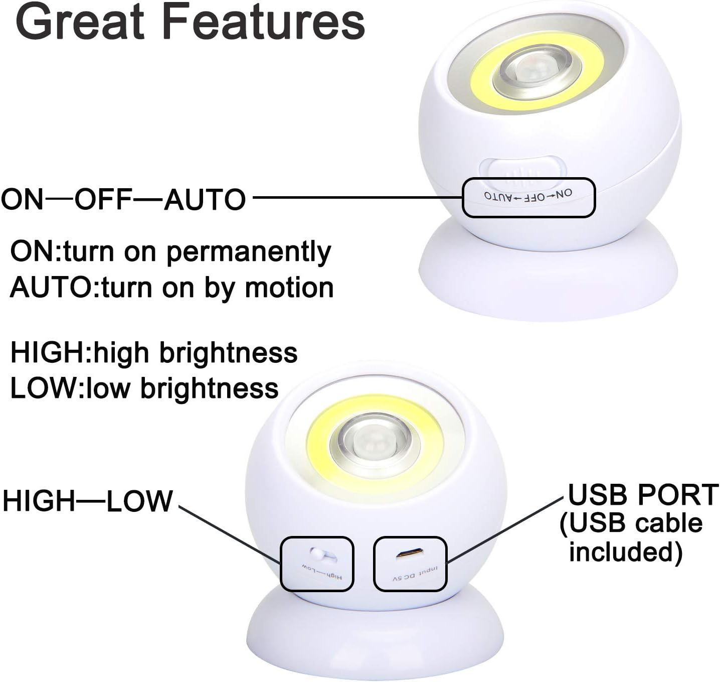 🌹 Last day ✨ Lebote Motion Sensor Lights(Buy one get one free)  ✨ Light Up Your Life, Hands-Free!