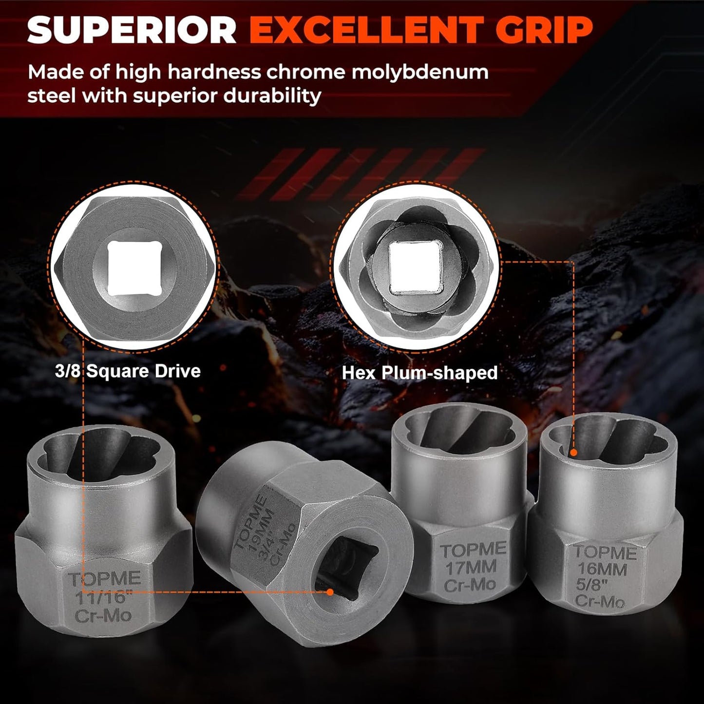 Bolt Extractor Kit, 13+1 Piece – Professional Bolt & Nut Removal Solution