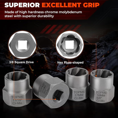 Bolt Extractor Kit, 13+1 Piece – Professional Bolt & Nut Removal Solution