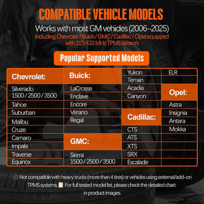 EL-50448 TPMS Relearn Tool for GM Tire Sensor TPMS Reset Tool Tire Pressure Monitor system Activation Tool OEC-T5 for GM Buick/Chevy/Cadillac Series Vehicles 2023 Edition
