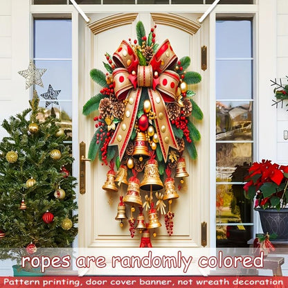 🎉【Instantly Transform Your Christmas Ambiance | Golden Door Cover Lights Up Your Home】🎉