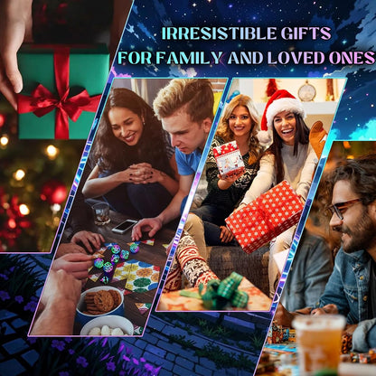 ZHOORQI Rechargeable LED Dice Set - Auto Glow Polyhedral DND Dice with Wireless Charging Case