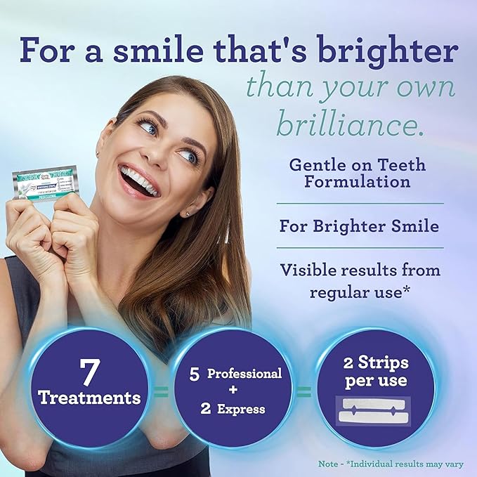 NATRAVOR Teeth Whitening Strips - 16-Day Treatment with Non-Slip, Dry Strip Technology - Whitening Designed with Care for a Brighter Smile