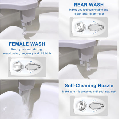 Single Nozzle Self-Cleaning Non-Electric Smart Bidet Sprayer