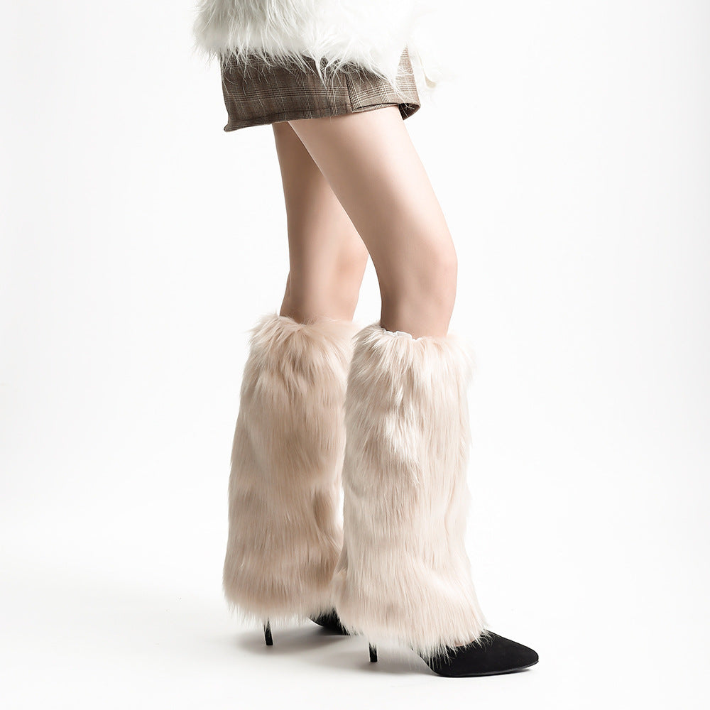 Two super comfortable women's over-the-knee boots that are a must-have for any outfit ❄️ | Plush fur and suede, perfect for creating a stylish winter look 🎁
