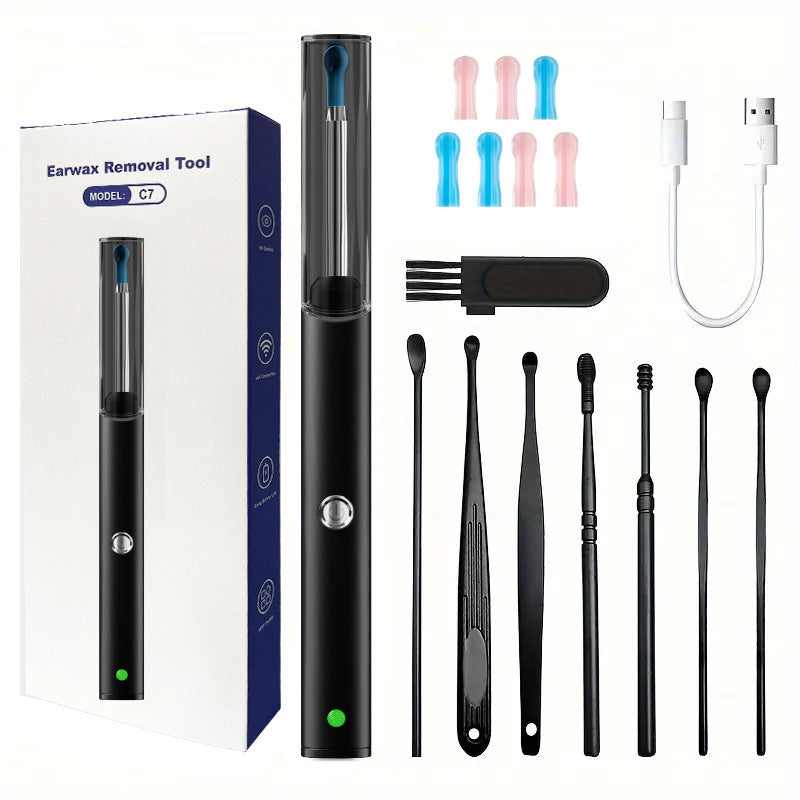 🚨  Every Guesswork Puts Your Eardrums at Risk! 😨  Embrace 1296P HD Visual Ear Cleaning! Your First "Ear Otoscope"!