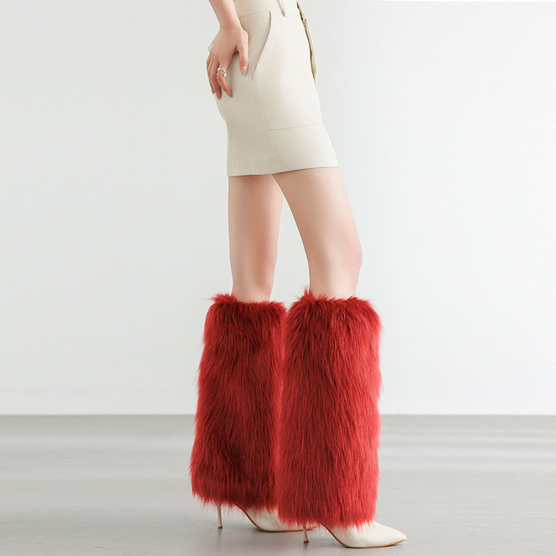 Two super comfortable women's over-the-knee boots that are a must-have for any outfit ❄️ | Plush fur and suede, perfect for creating a stylish winter look 🎁