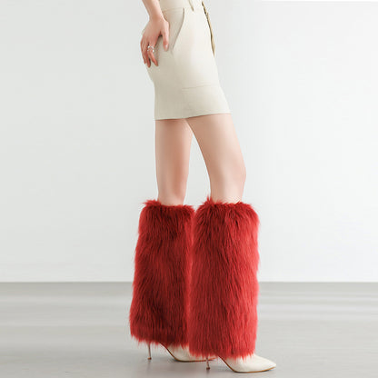 Two super comfortable women's over-the-knee boots that are a must-have for any outfit ❄️ | Plush fur and suede, perfect for creating a stylish winter look 🎁