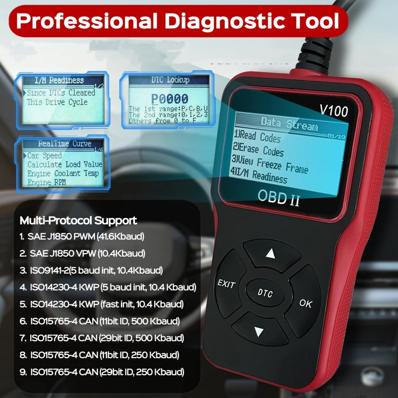 V519 OBD2 Diagnostic Scanner - Professional Vehicle Health Analysis Tool