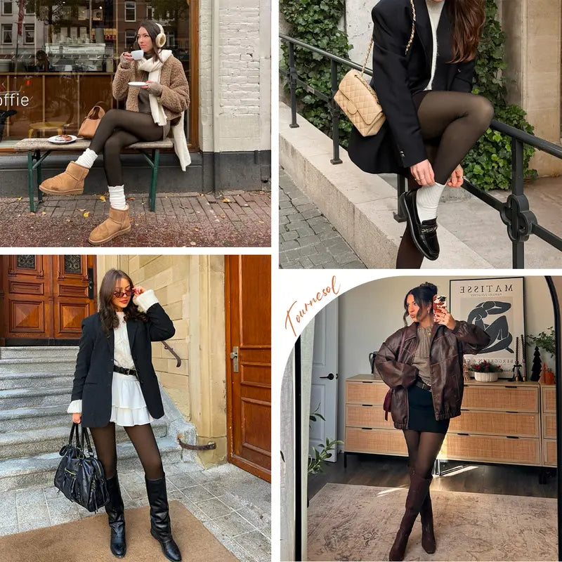 🌟 Geerta Magic Fleece Lined Tights - Your Winter Styling Magic Weapon! 🌟