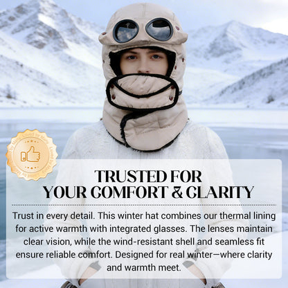 🎁2026 New Arrivals 50% OFF💥Unisex Winter Thermal Hat with Glasses